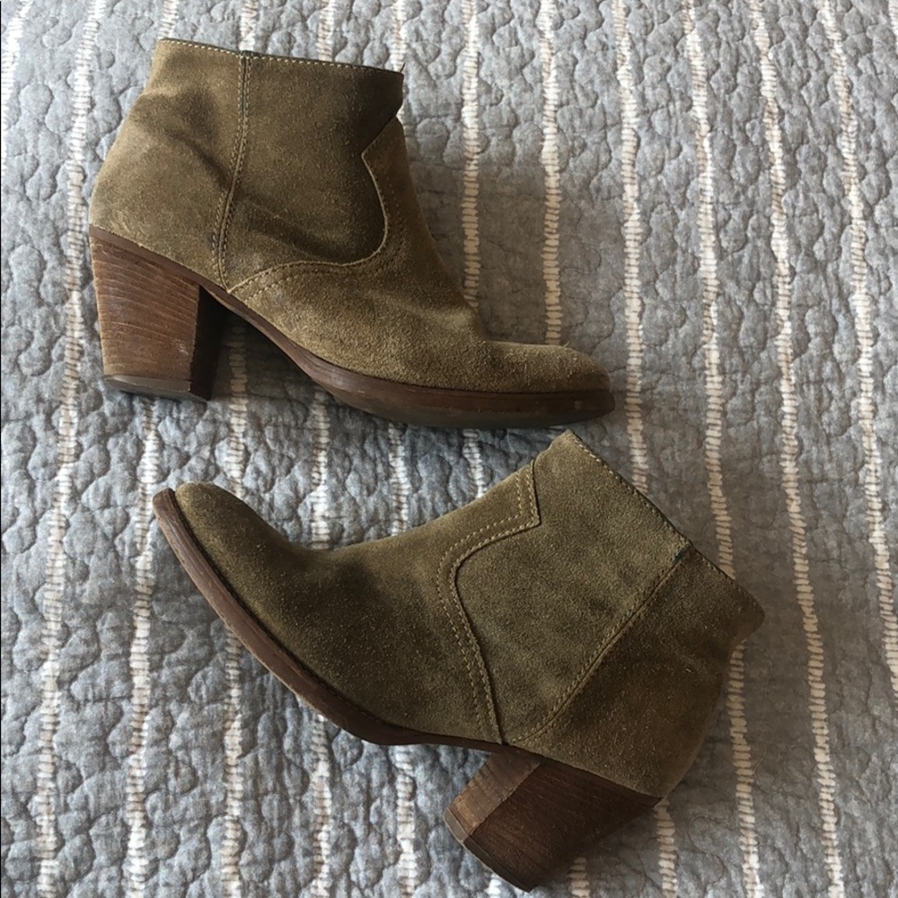 Madewell 1937 suede and leather ankle boot